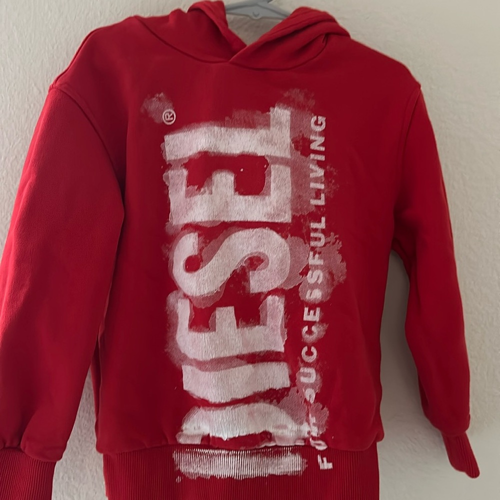 Boys Red DIESEL warm up